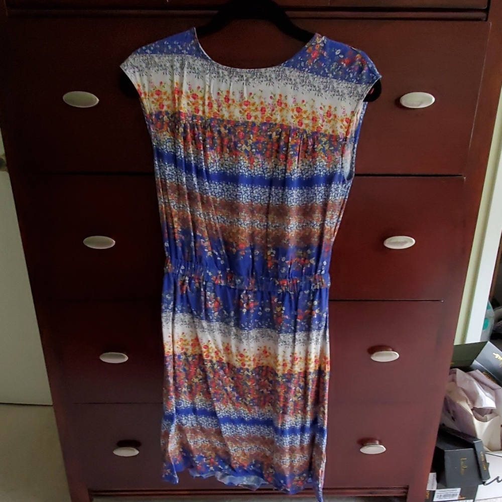 Floral Dress with Cinched Waist